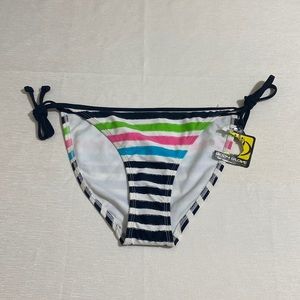 BODY GLOVE Women's Multi-color Stripes w Side-Tie Bikini Bottom Size M